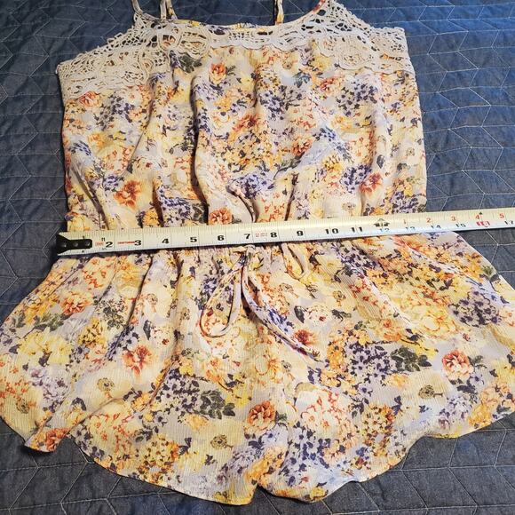 In Bloom By Jonquil Size S/M Romper (S) Robe Set (M) Spring Floral Purple Orange - Picture 9 of 12